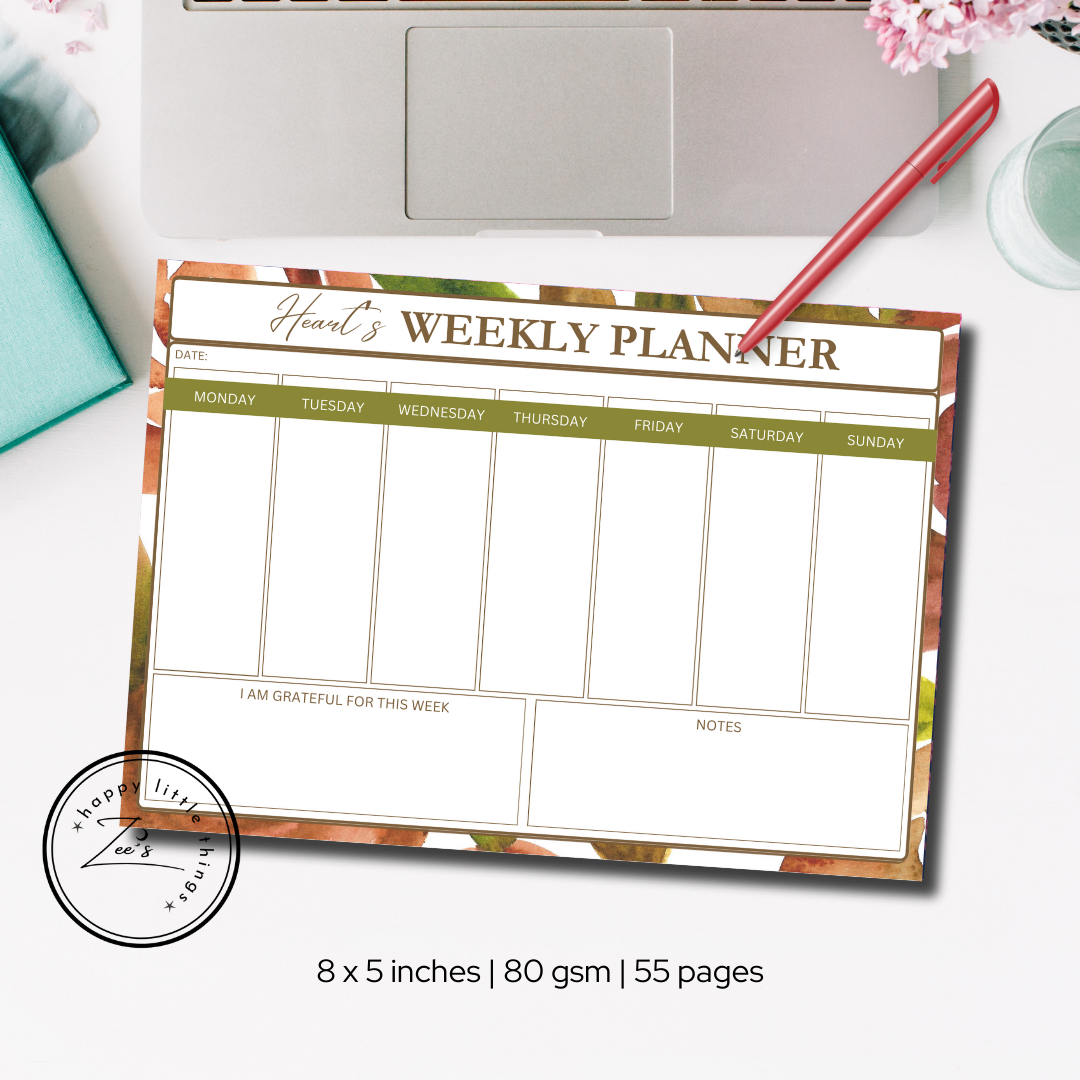 Weekly Planner Pads (5X8 inches)