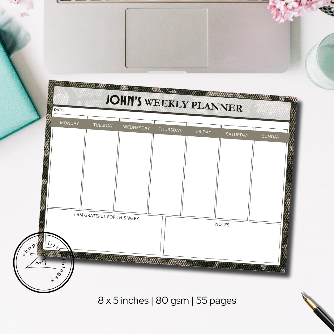 Weekly Planner Pads (5X8 inches)