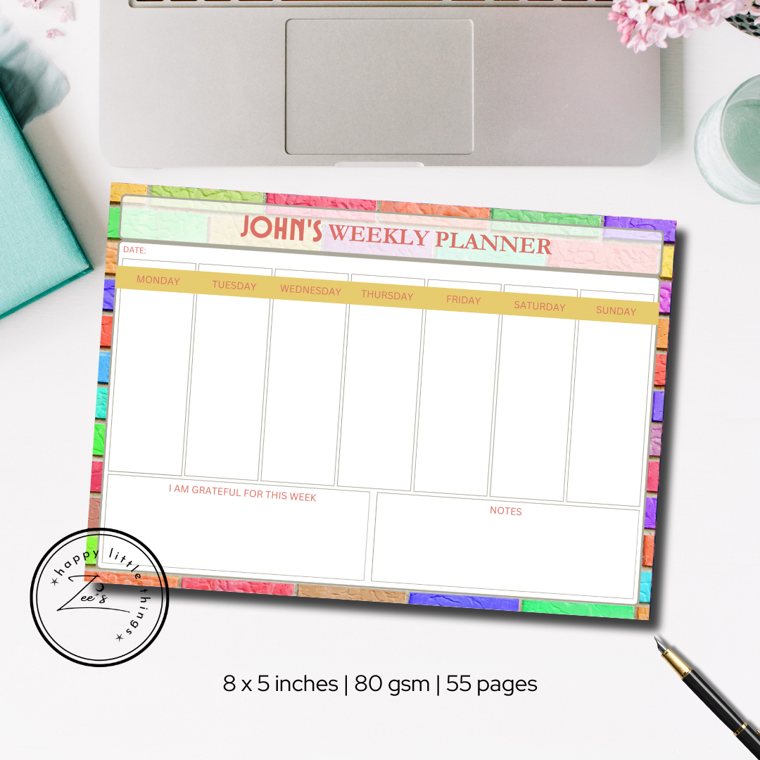 Weekly Planner Pads (5X8 inches)