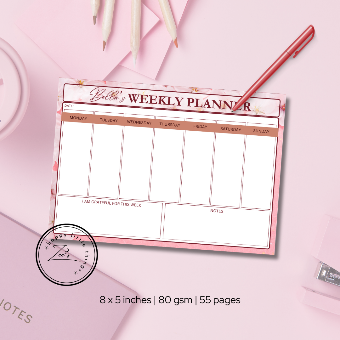 Weekly Planner Pads (5X8 inches)