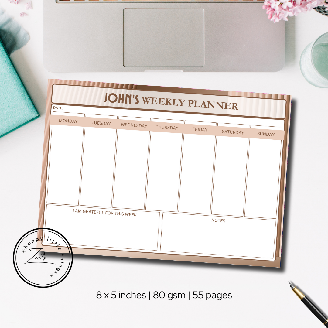 Weekly Planner Pads (5X8 inches)